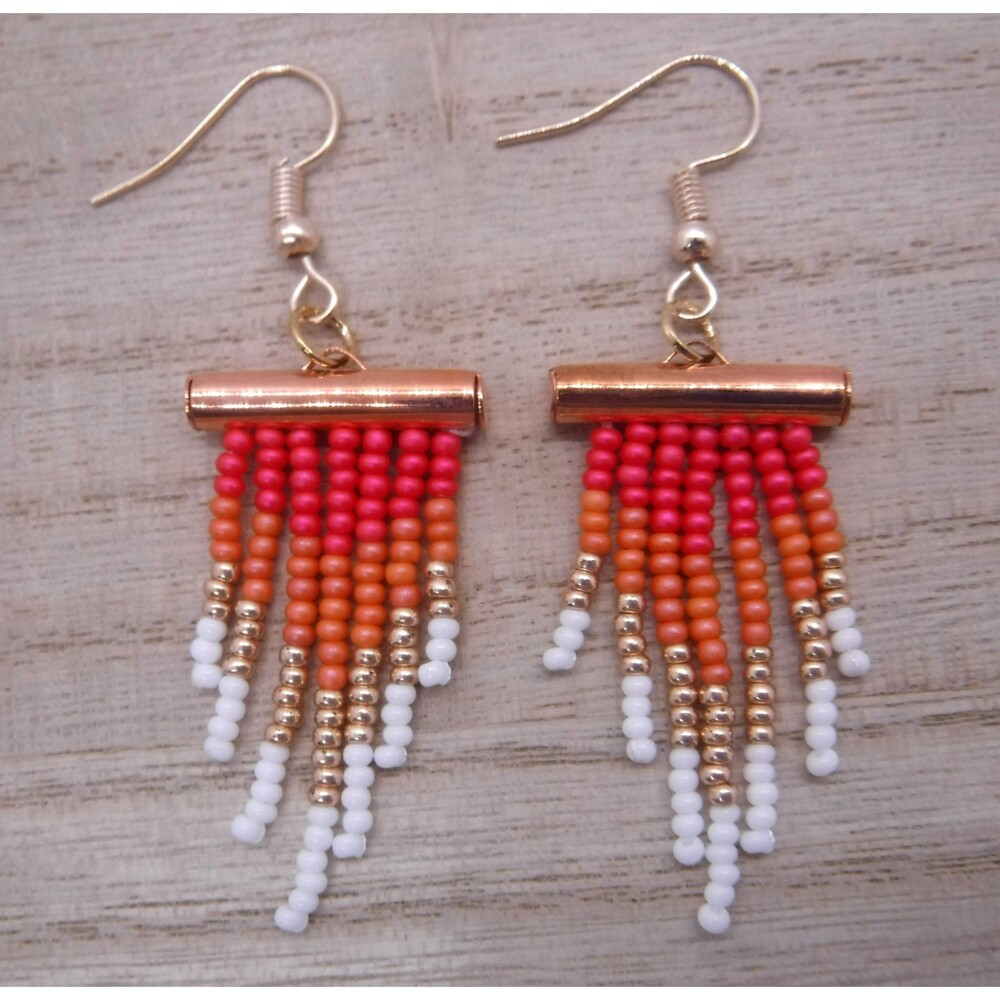 Earrings Beaded Multicolor